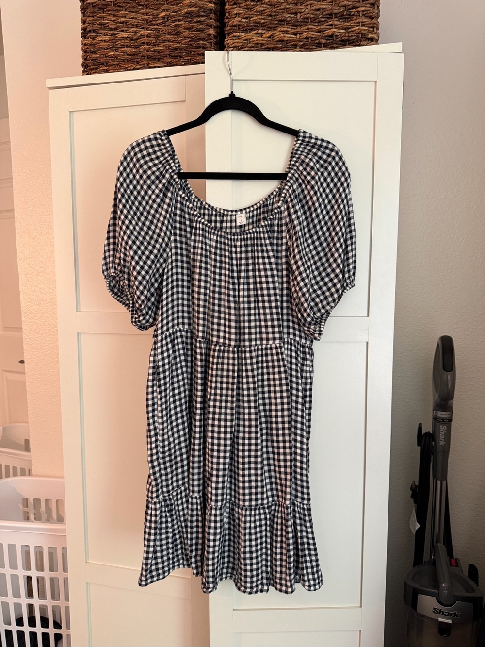 Old Navy Black and White Gingham Mini Dress